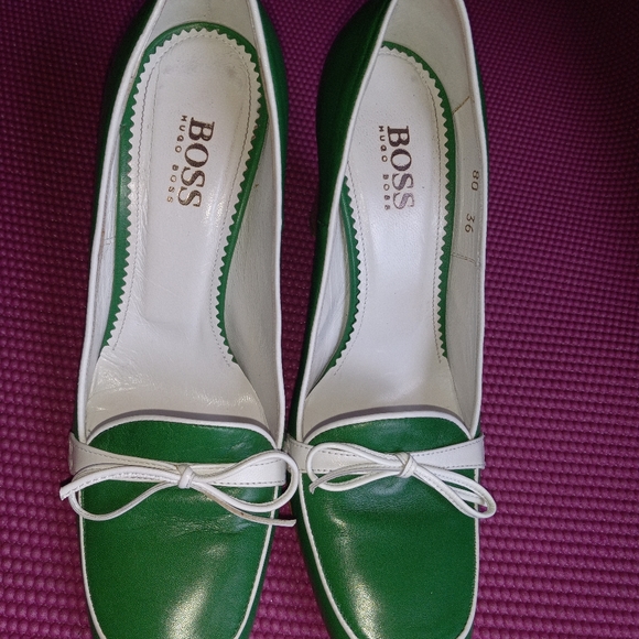 Hugo Boss size 6 green and white heels(new years deals!!!!!) - Picture 6 of 8